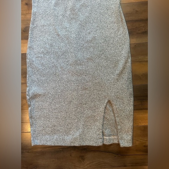 MNG by Mango Gray Knit Bodycon Dress | Sleeveless Midi | Size Approx S/M - Picture 3 of 9